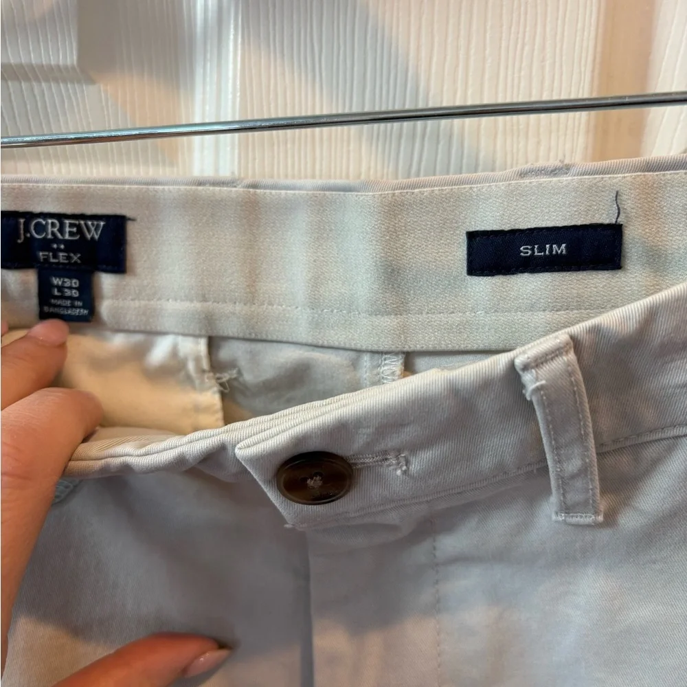 J. Crew Flex Slim Light Khaki Chinos for‎ Men